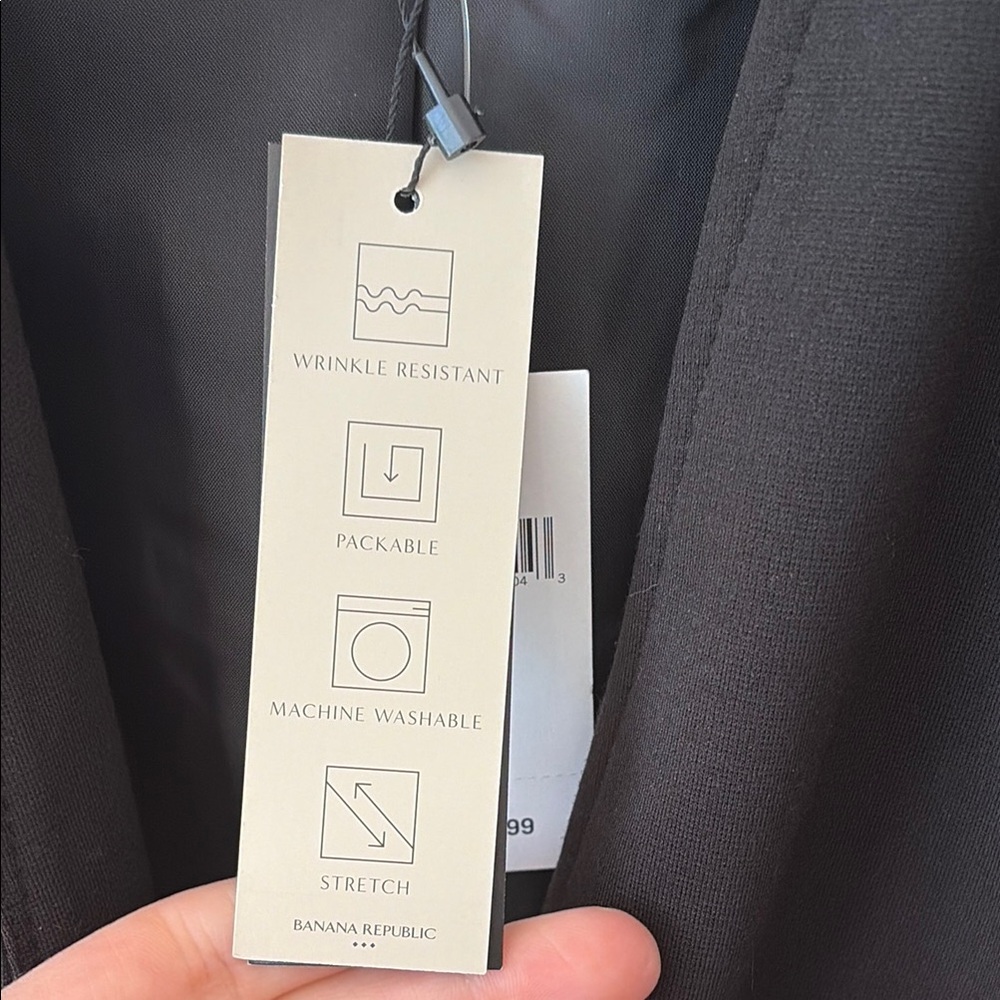 Banana Republic Black Collarless Single-Button Blazer - Picture 3 of 7